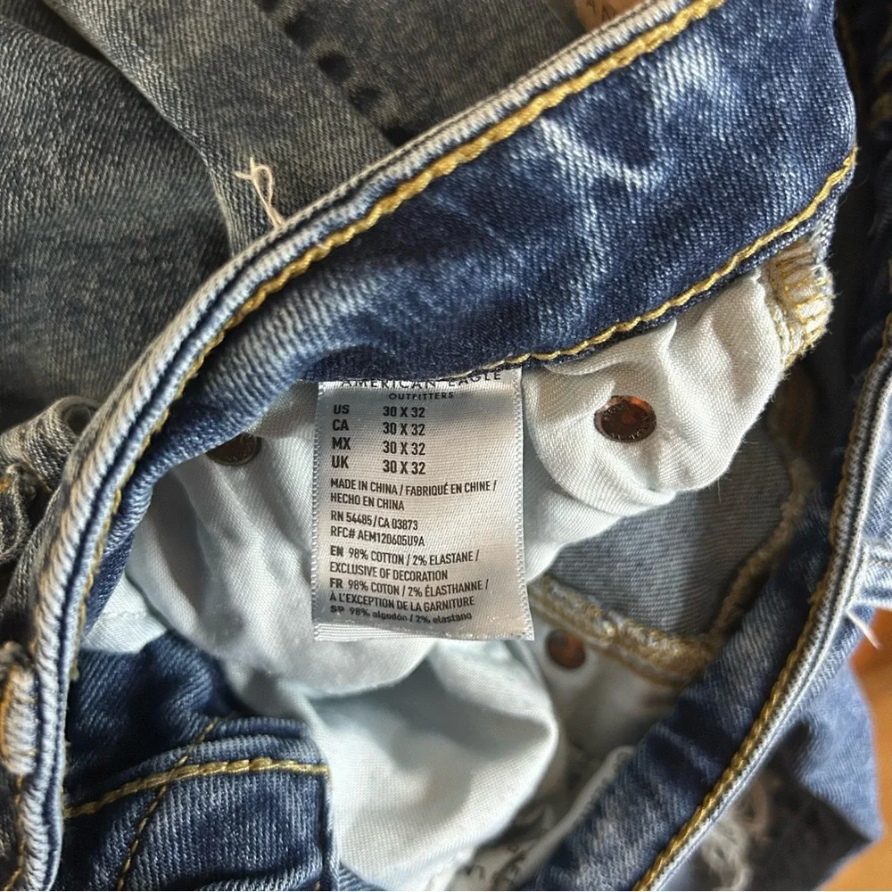 American Eagle AirFlex Distressed Blue Jeans - Picture 6 of 9